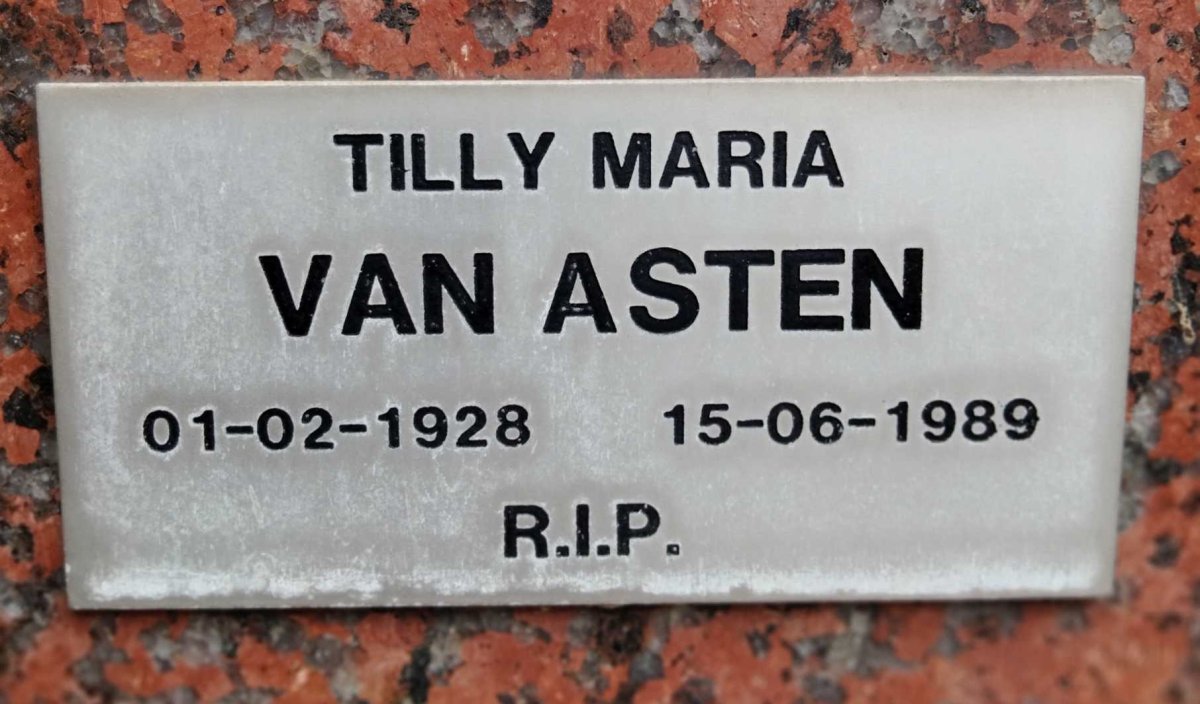 ASTEN Tilly Maria, van 1928-1989
