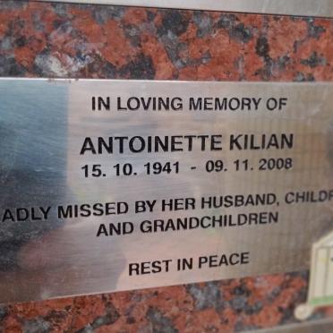 KILIAN Antoinette 1941-2008
