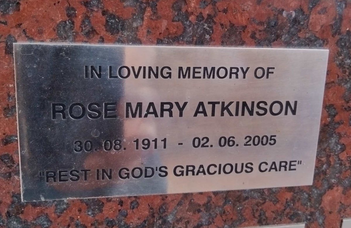ATKINSON Rose Mary 1911-2005