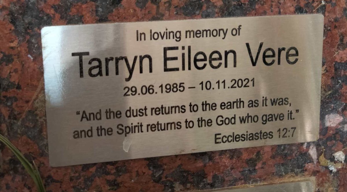 VERE Tarryn Eileen 1985-2021