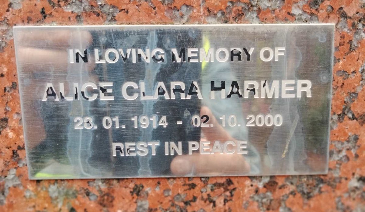 HARMER Alice Clara 1914-2000