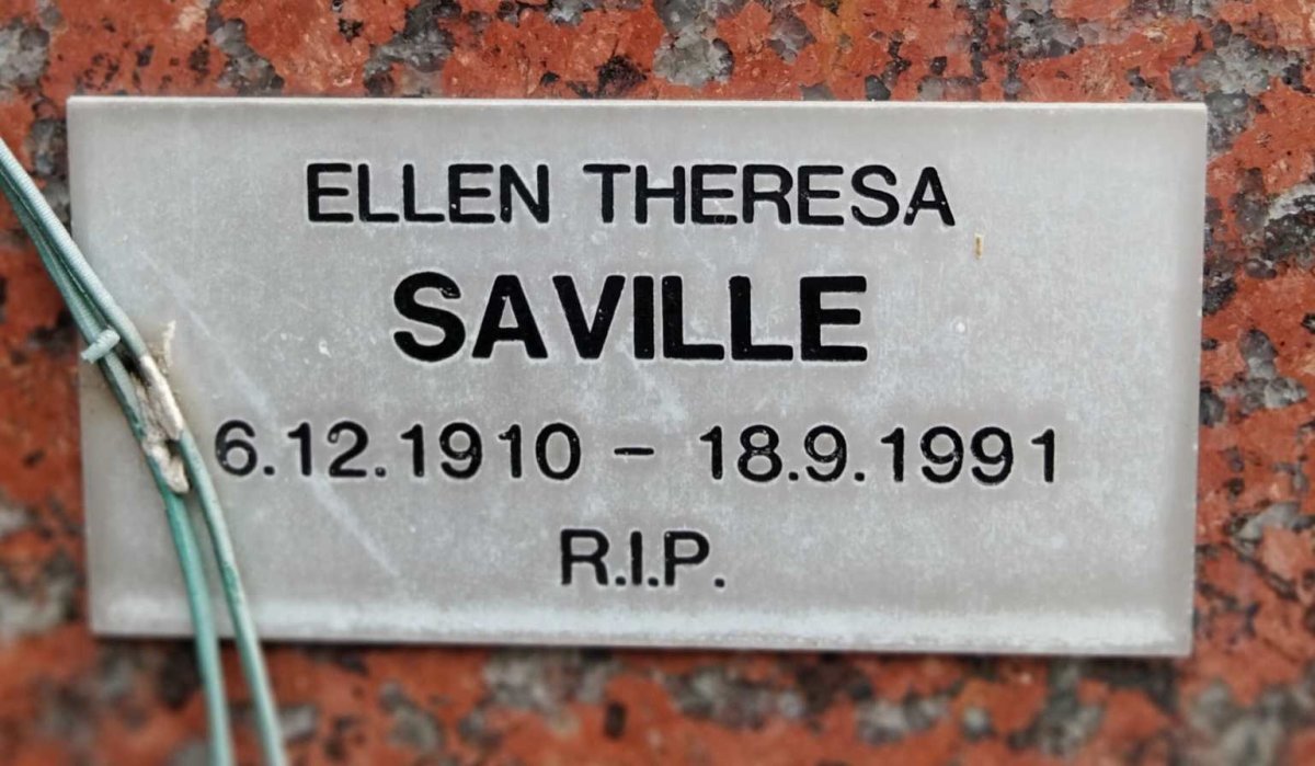 SAVILLE Ellen Theresa 1910-1991