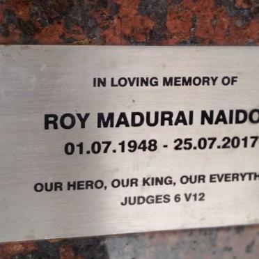 NAIDOO Roy Madurai 1948-2017