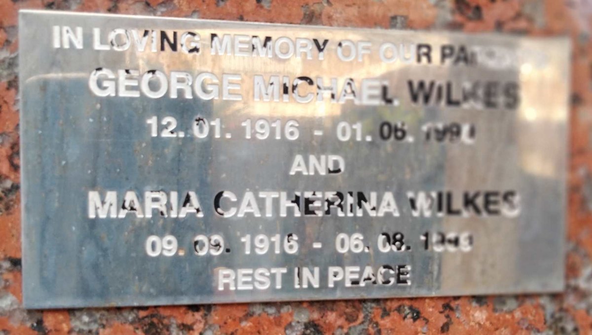 WILKES George Michael 1916-1990 & Maria Catherina 1916-?