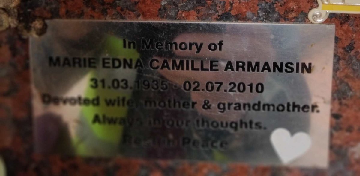 ARMANSIN Marie Edna Camille 1935-2010