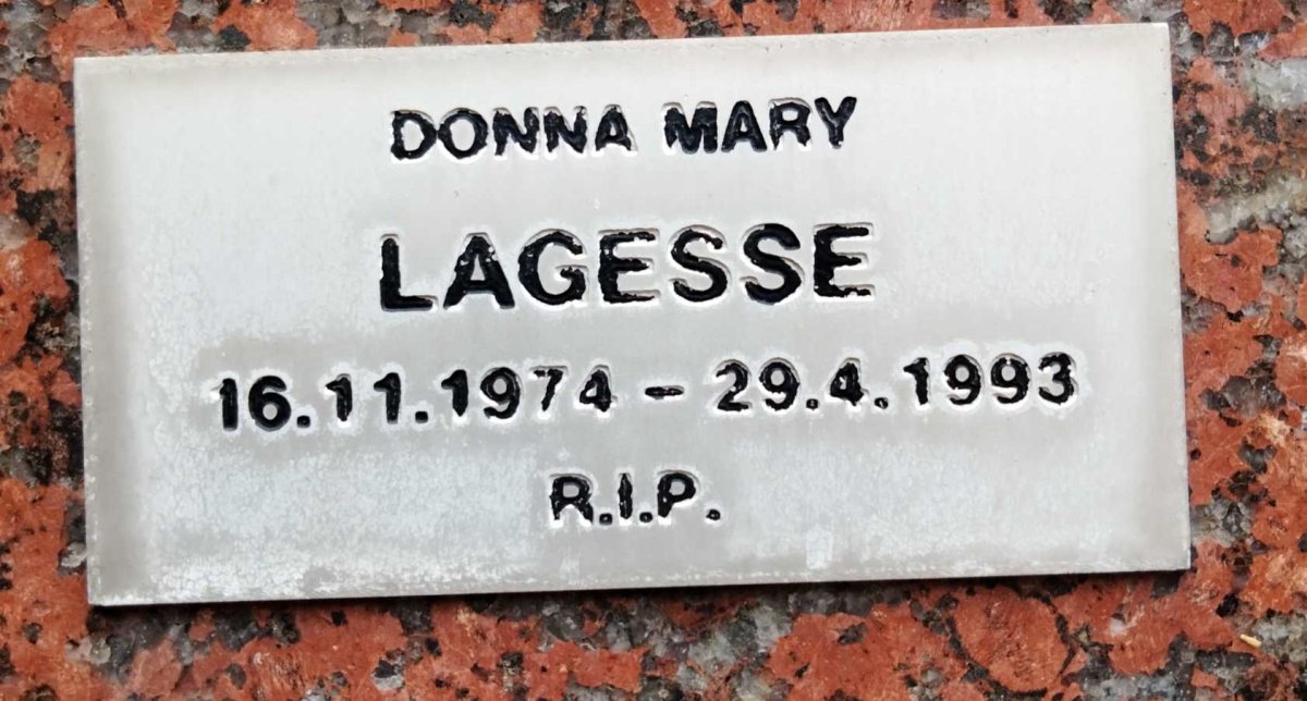 LAGESSE Donna Mary 1974-1993
