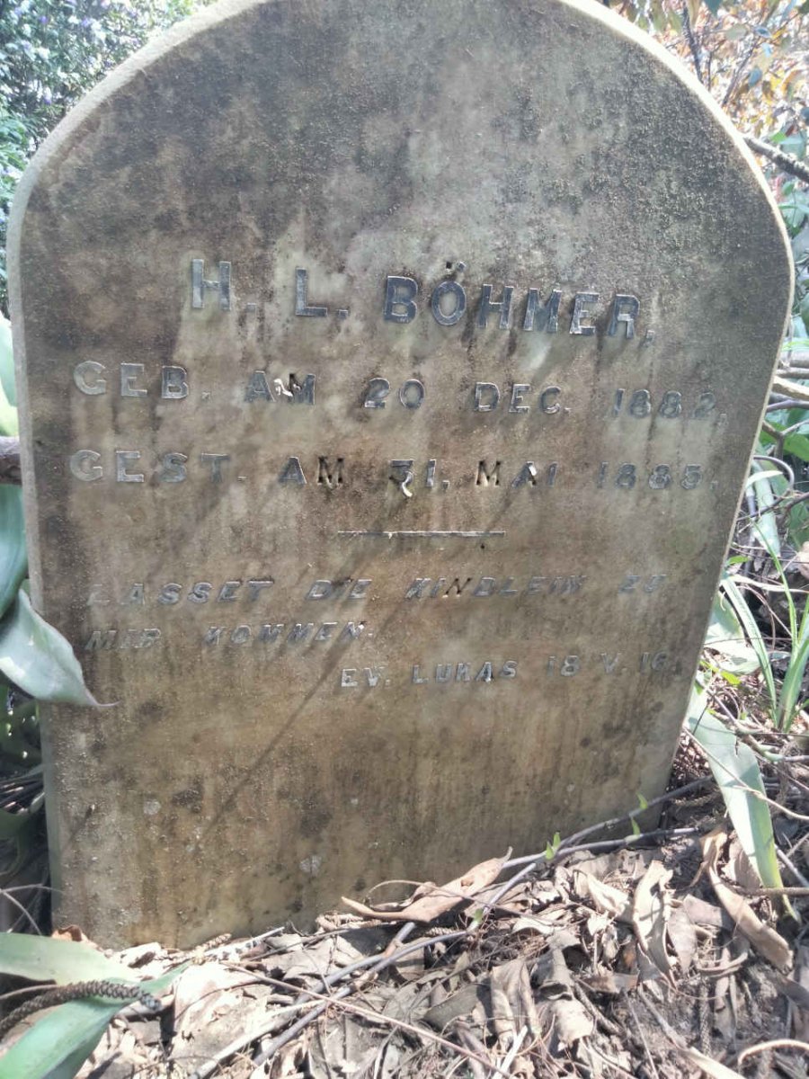 BOHMER H.L. 1882-1885