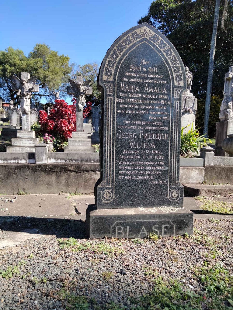 BLASE Georg Friedrich Wilhelm 1882-1969 &amp; Maria Amalia 1888-1944