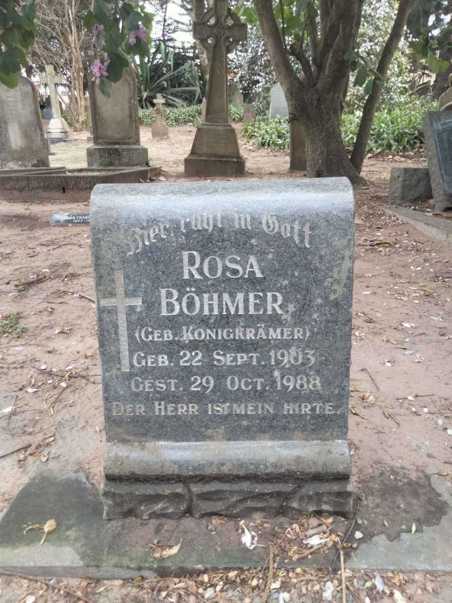 BOHMER Rosa nee KONIGKRAMER 1903-1988