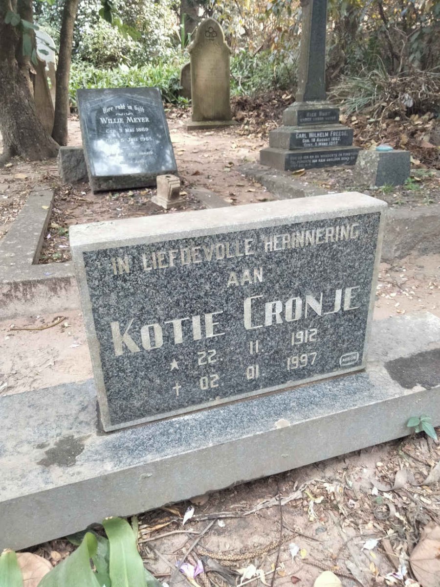 CRONJE Kotie 1912-1997