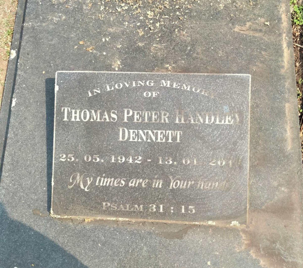 DENNETT Thomas Peter Handley 1942-201?