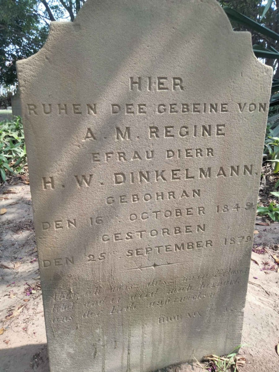 DINKELMANN A.M. Regine 1845-1879