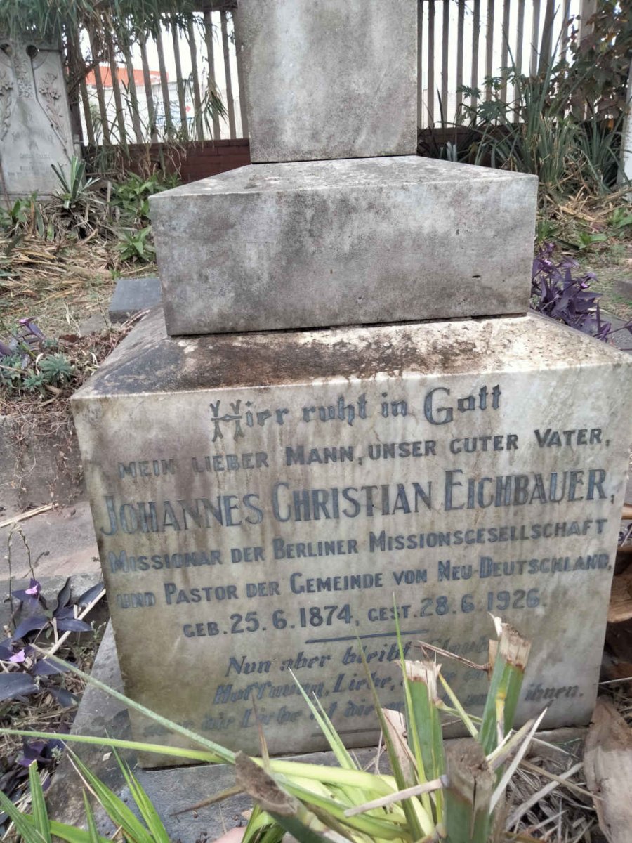 EICHBAUER Johannes Christian 1874-1926 &amp; Martha Louise 1875-1947