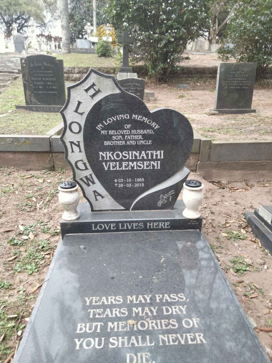 HLONGWA Nkosinathi Velemseni 1965-2015