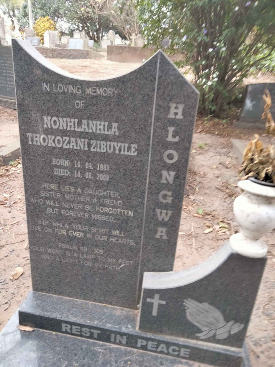 HLONGWA Nonhlanhla Thokozani Zibuyile 1988-2009