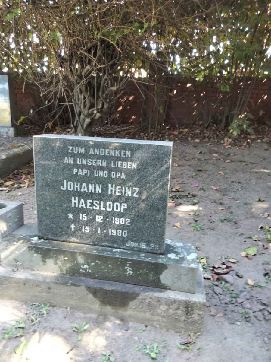 HAESLOOP Johann Heinz 1902-1980