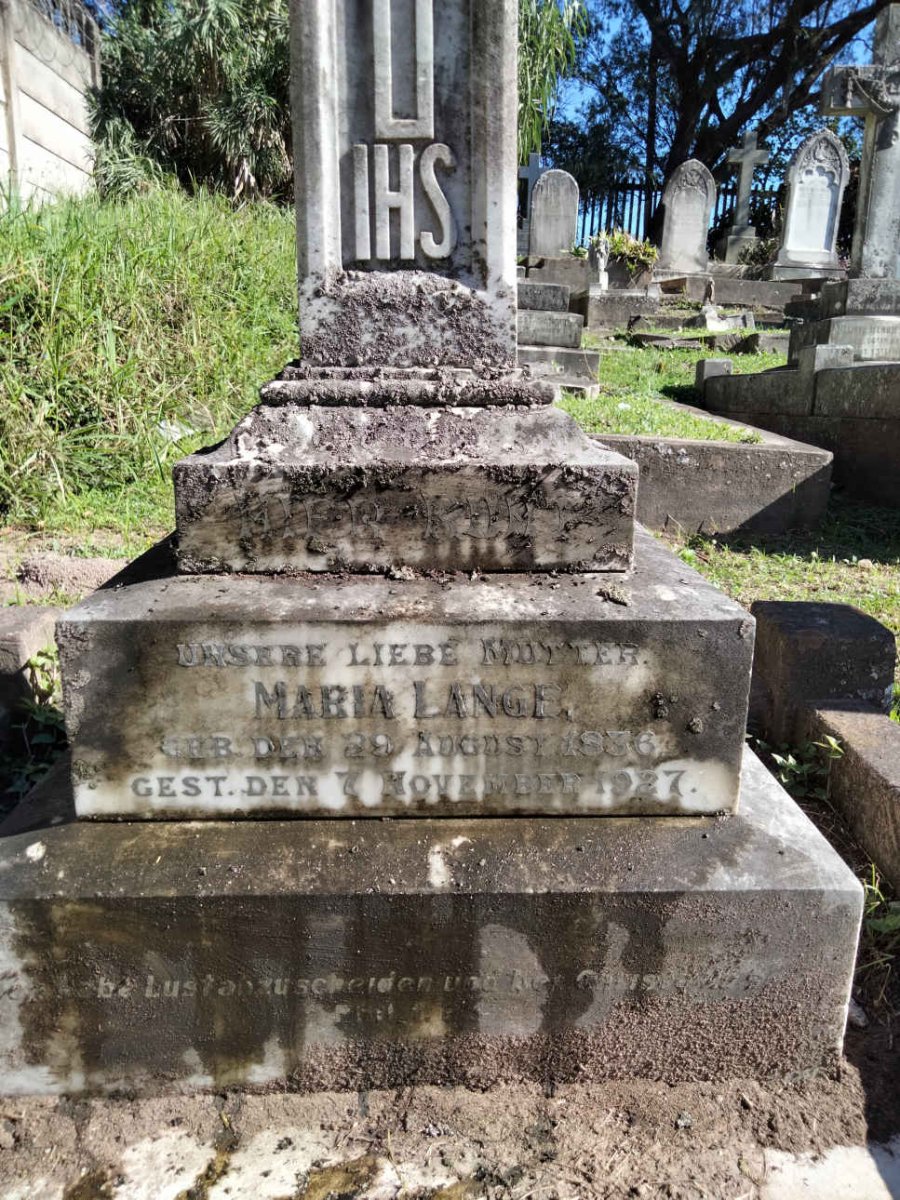 LANGE Maria 1836-1927