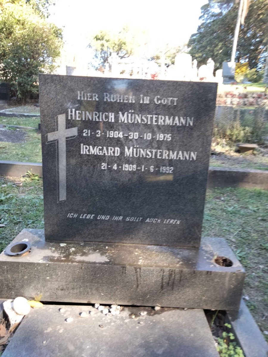 MUNSTERMANN Heinrich 1904-1975 &amp; Irmgard 1909-1992