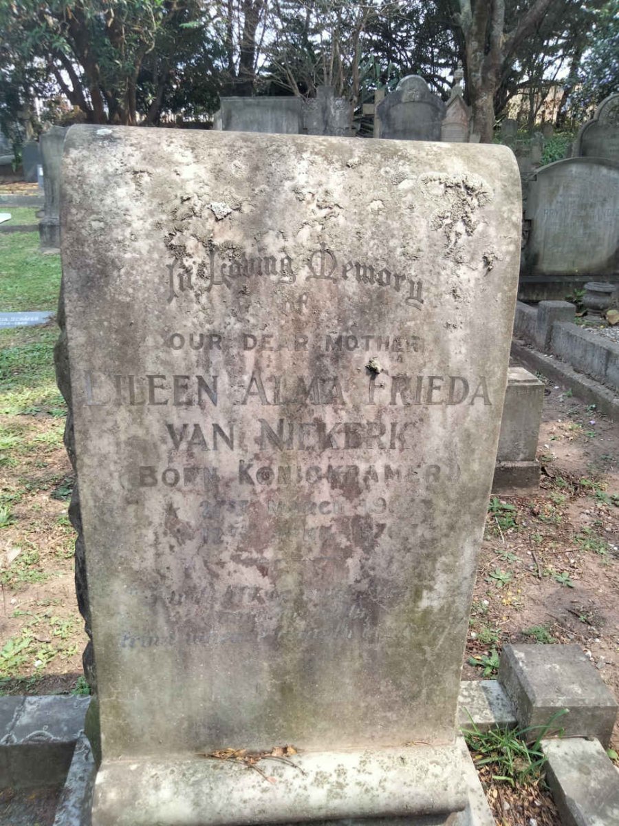 NIEKERK Eileen Alma Frieda, van nee KONIGKRAMER 1907-1976