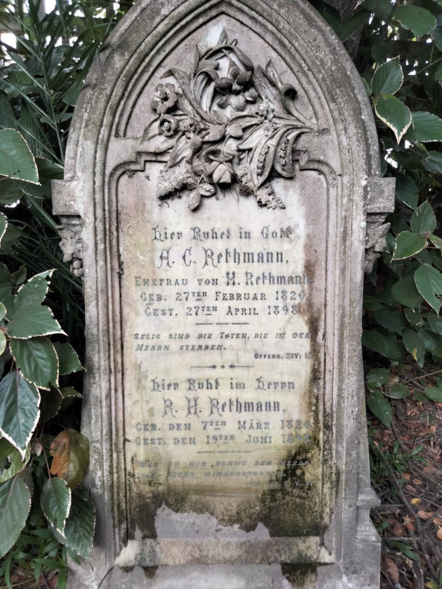 RETHMANN R.H. 1826-1898 &amp; A.C. 1820-1898