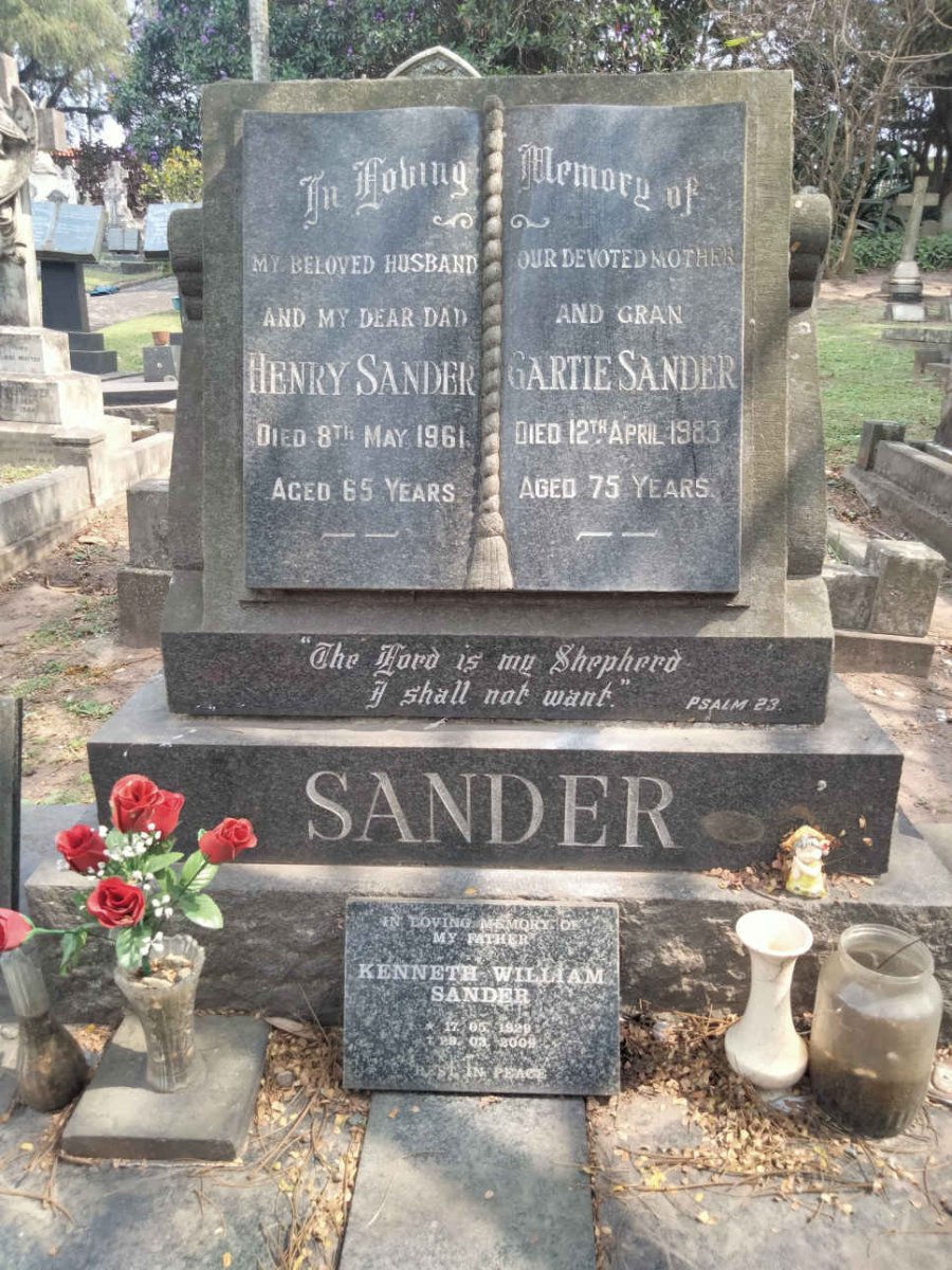 SANDER Henry -1961 &amp; Gartie -1983 :: SANDER Kenneth William 1929-2009