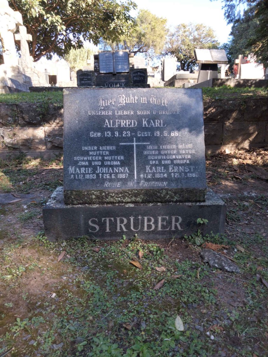 STRUBER Karl Ernst 1894-198? &amp; Marie Johanna 1893-1987 :: STRUBER Alfred Karl 1923-1965