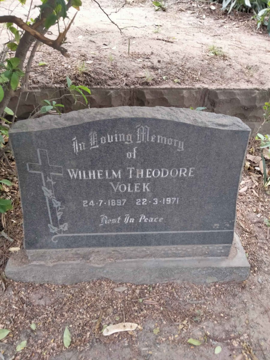 VOLEK Wilhelm Theodore 1897-1971