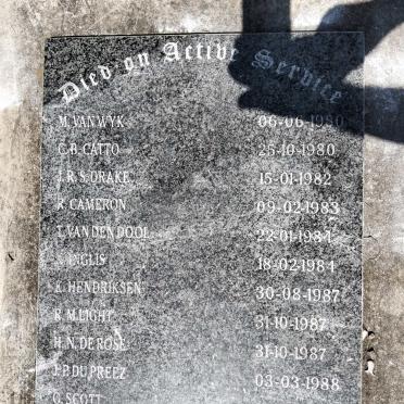 7. Died On Active Service