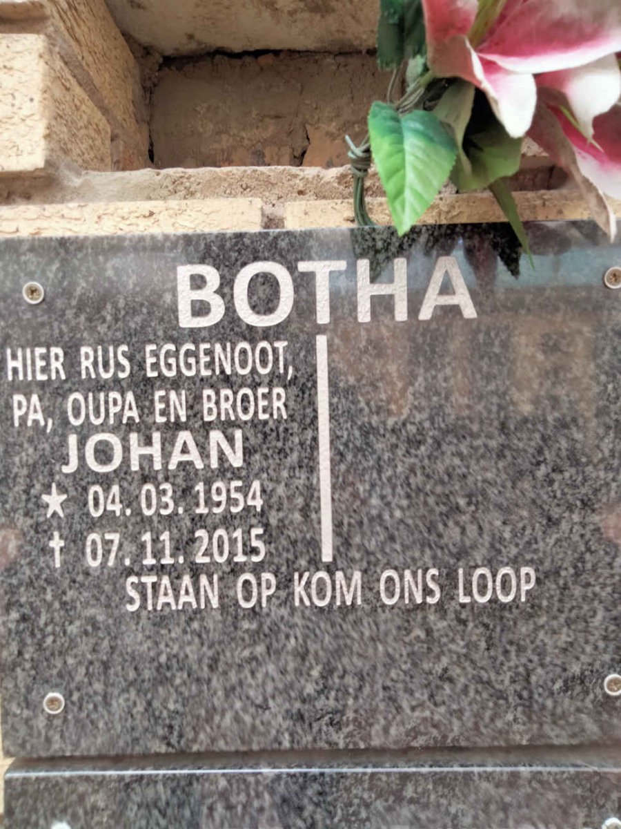 BOTHA Johan 1954-2015