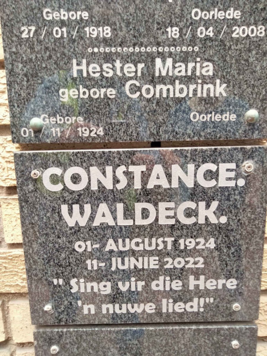 WALDECK Constance 1924-2022