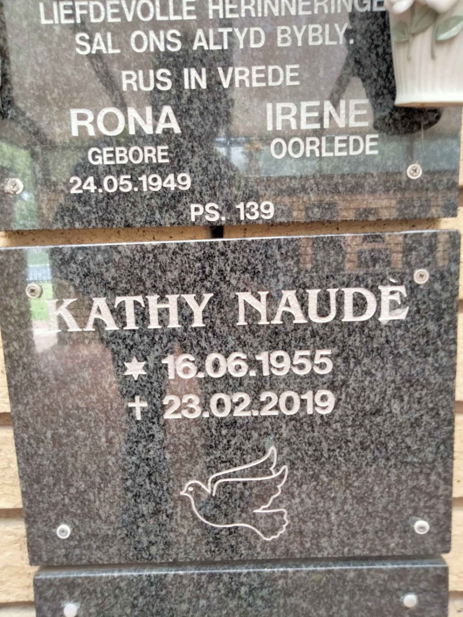NAUDE Kathy 1955-2019
