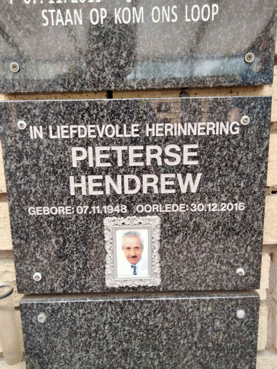 PIETERSE Hendrew 1948-2016