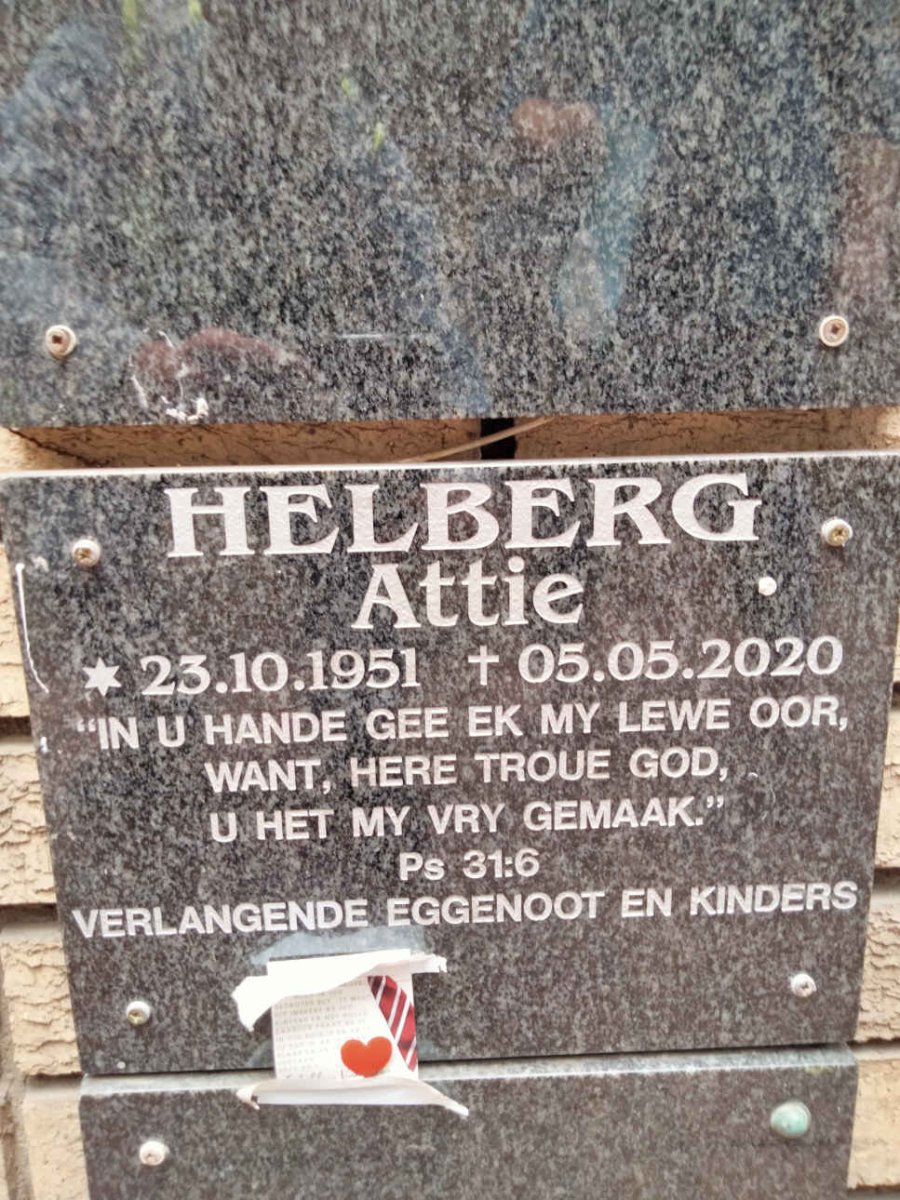 HELBERG Attie 1951-2020