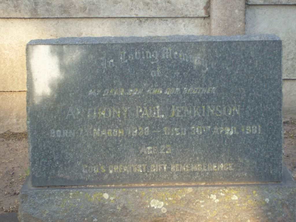 JENKINSON Anthony Paul 1938-1961