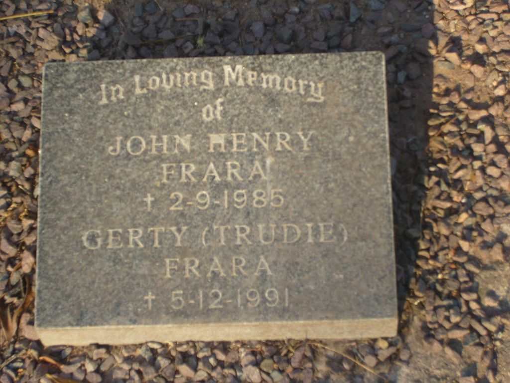 FRARA John Henry -1985 &amp; Gerty -1991