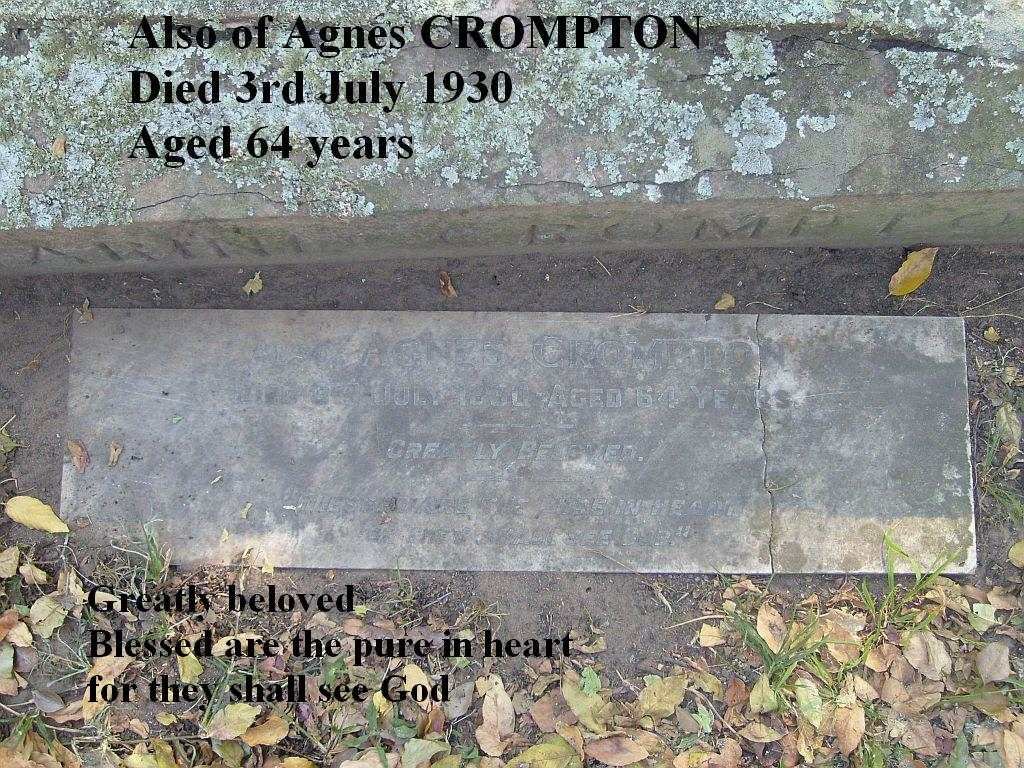 CROMPTON Agnes 1866-1930