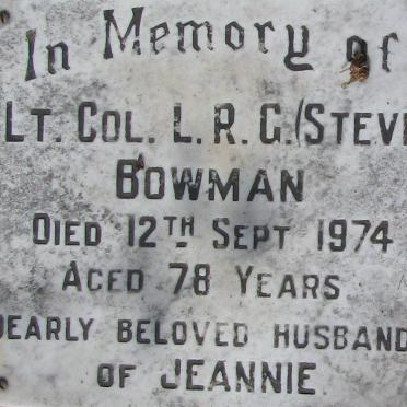 BOWMAN L.R.G 1896-1974