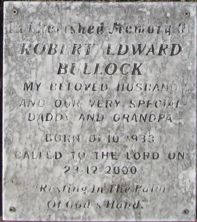 BULLOCK Robert Edward 1933-2000