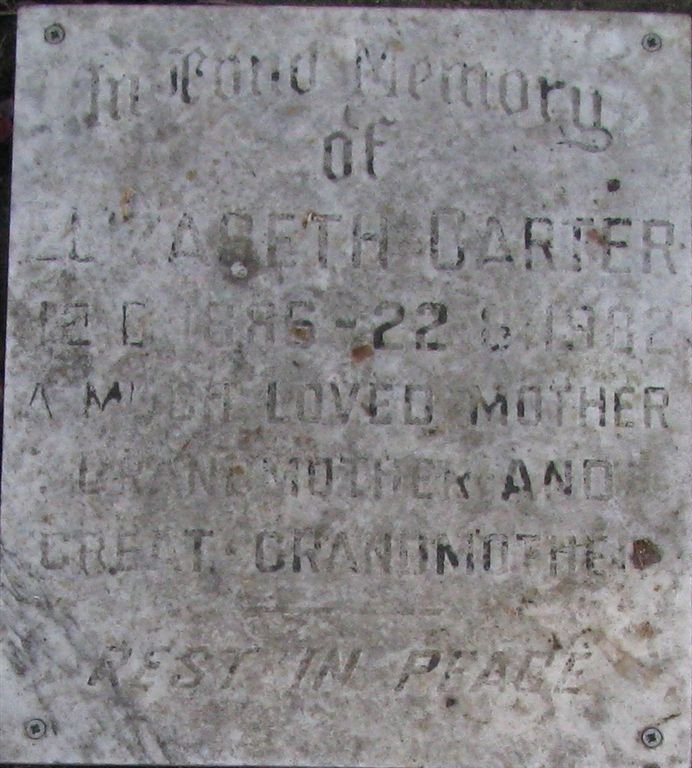 CARTER Elizabeth 1886-1982