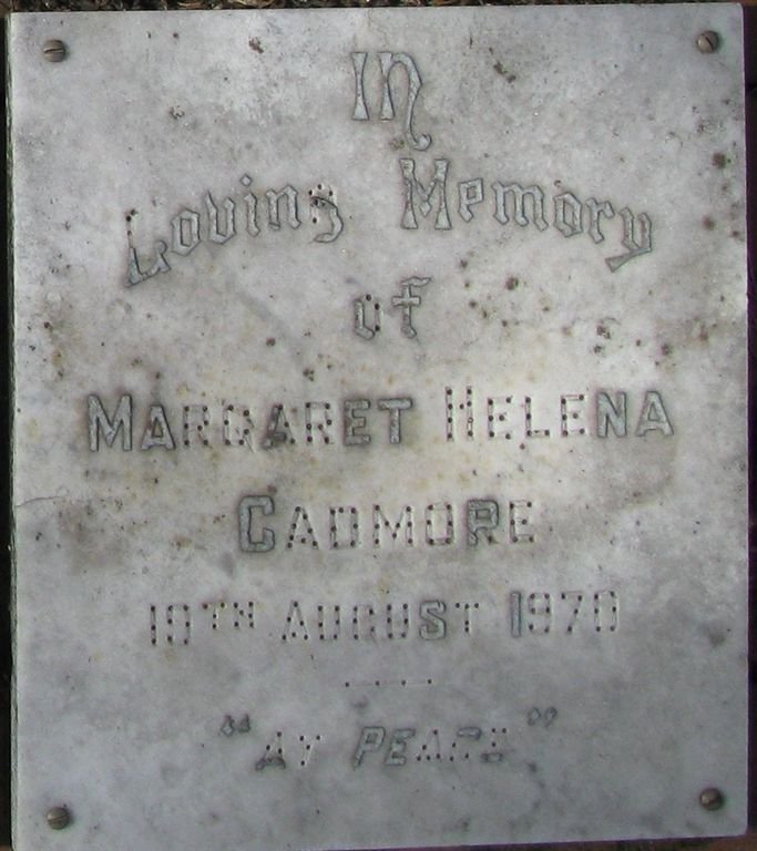 CADMORE Margaret Helena -1970