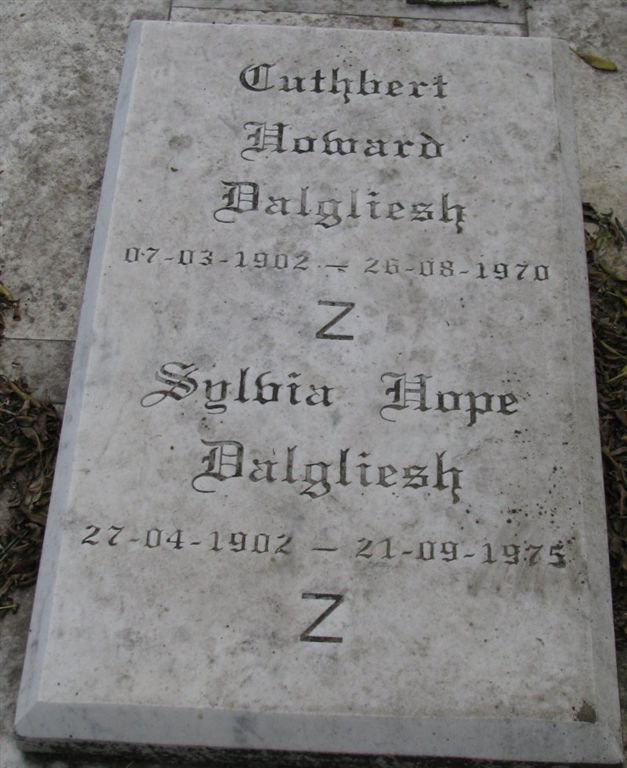 DALGLIESH Cuthbert Howard 1902-1970 &amp; Sylvia Hope 1902-1975