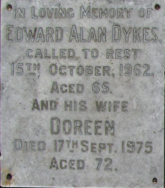 DYKES Edward Alan 1897-1962 &amp; Doreen 1903-1975