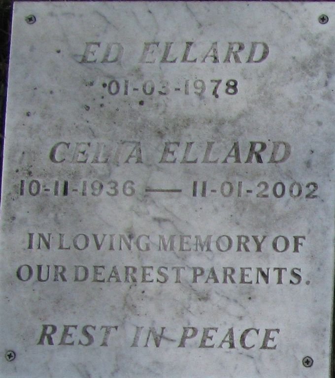 ELLARD Ed -1978 &amp; Celia 1936-2002