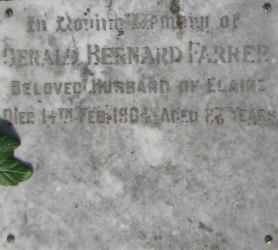 FARRER Gerald Bernard -1964