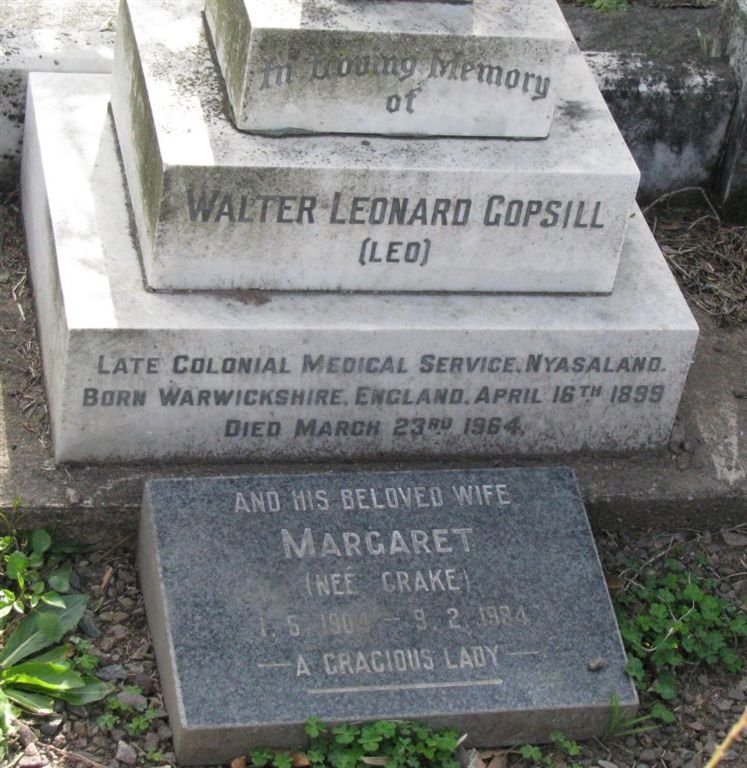 GOPSILL Walter Leonard 1899-1964 &amp; Margaret GRAKE 1904-1984