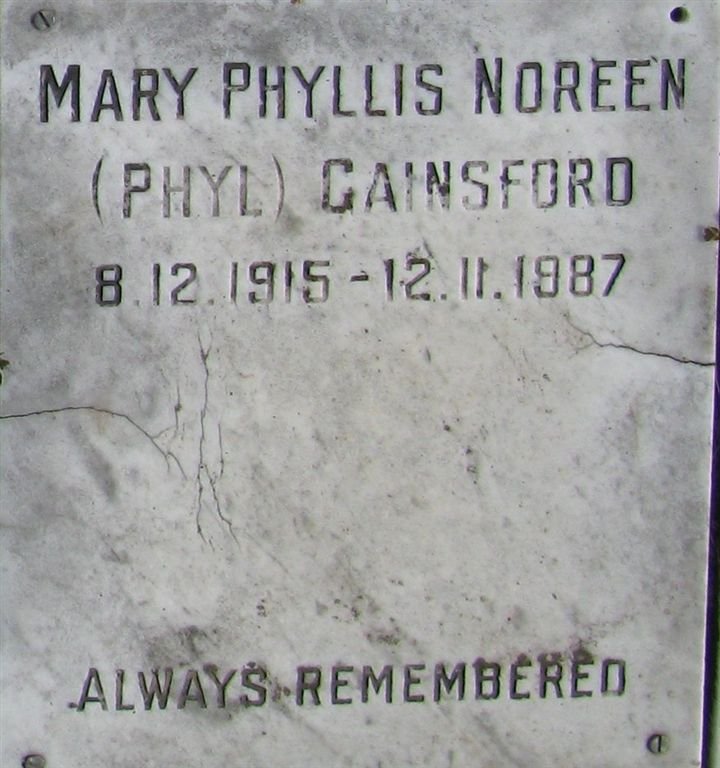 GAISFORD Mary Phyllis Noreen 1915-1987