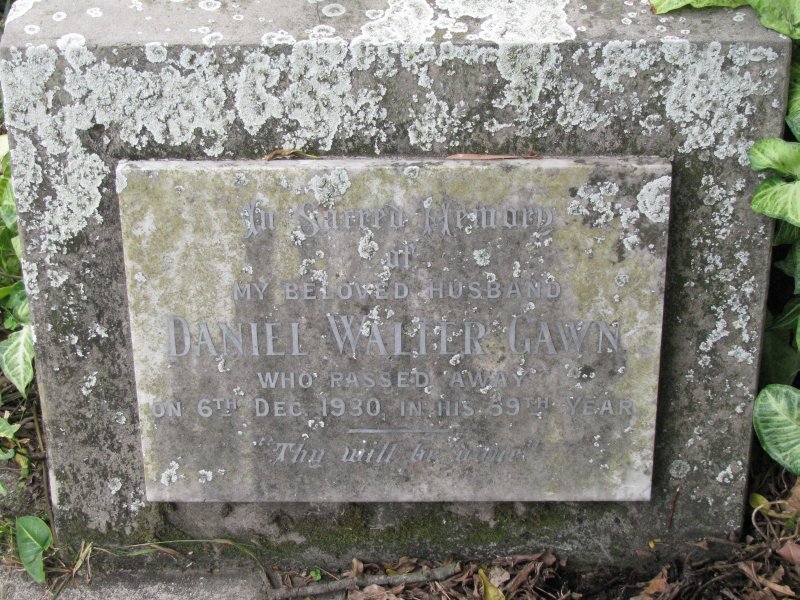 GAWN Daniel Walter 1871-1930