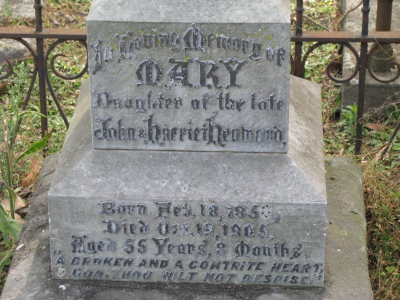 HERMOND Mary 1850-1905