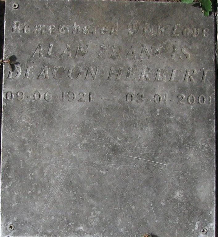 HERBERT Alan Francis Deacon 1921-2001