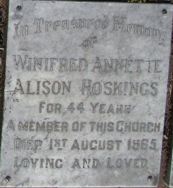HOSKINGS Winifred Annette Alison -1965
